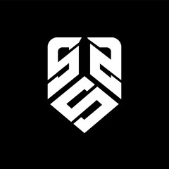 SSZ letter logo design on black background. SSZ creative initials letter logo concept. SSZ letter design.
