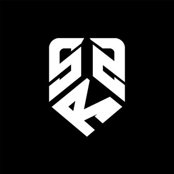 SRZ letter logo design on black background. SRZ creative initials letter logo concept. SRZ letter design.
