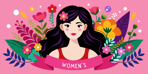 March 8th Women's Day Celebration: Empowering Faces Graphic, 8 march, multiple women faces. 