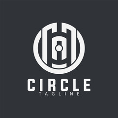 circle luxury fashion infinity logo design.