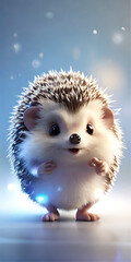 hedgehog Blur white lighting background