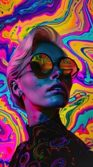 Colorful Abstract Portrait of a woman