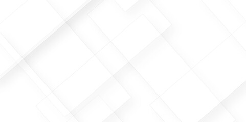 Abstract background with white color technology modern background design . Geometric background with squares in bright light with soft shadows as pattern. Template for branding business card design .