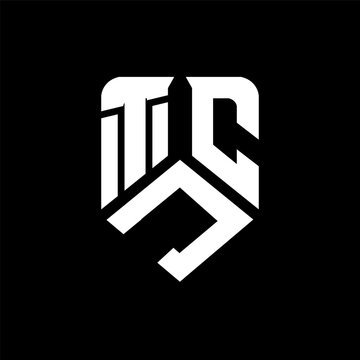 TJC letter logo design on black background. TJC creative initials letter logo concept. TJC letter design.
