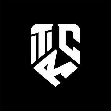 TRC letter logo design on black background. TRC creative initials letter logo concept. TRC letter design.

