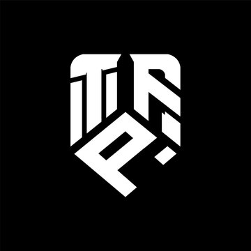 TPF letter logo design on black background. TPF creative initials letter logo concept. TPF letter design.
