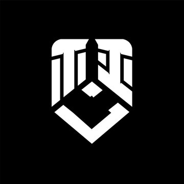 TLI letter logo design on black background. TLI creative initials letter logo concept. TLI letter design.
