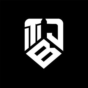 TBJ letter logo design on black background. TBJ creative initials letter logo concept. TBJ letter design.
