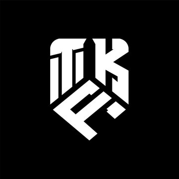 TFK letter logo design on black background. TFK creative initials letter logo concept. TFK letter design.
