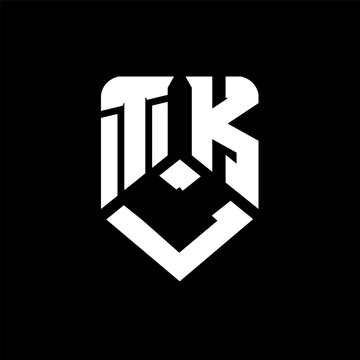 TLK letter logo design on black background. TLK creative initials letter logo concept. TLK letter design.
