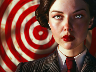 Futuristic Female Portrait with Advanced Cybernetic Eye Interface