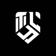TYL letter logo design on black background. TYL creative initials letter logo concept. TYL letter design.
