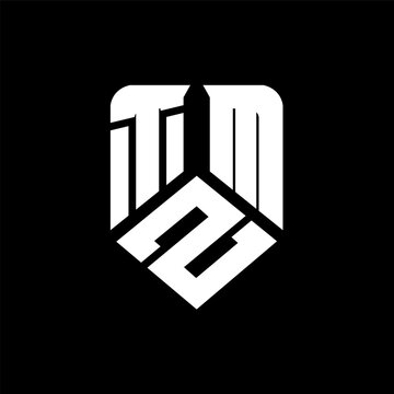 TZM letter logo design on black background. TZM creative initials letter logo concept. TZM letter design.

