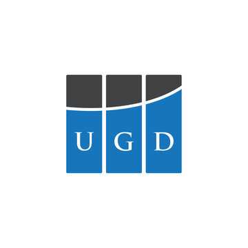 UGD letter logo design on black background. UGD creative initials letter logo concept. UGD letter design.
