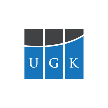 UGK letter logo design on black background. UGK creative initials letter logo concept. UGK letter design.
