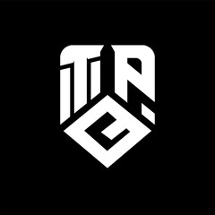 TQP letter logo design on black background. TQP creative initials letter logo concept. TQP letter design.
