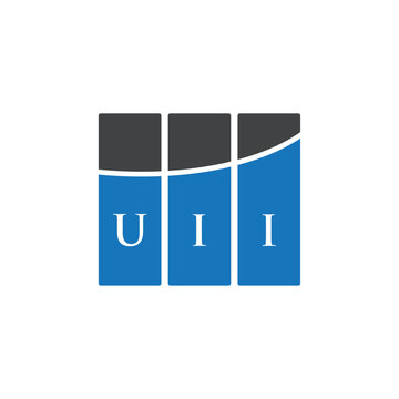 UII letter logo design on black background. UII creative initials letter logo concept. UII letter design.
