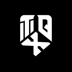 TXQ letter logo design on black background. TXQ creative initials letter logo concept. TXQ letter design.
