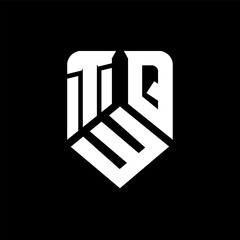 Fototapeta premium TWQ letter logo design on black background. TWQ creative initials letter logo concept. TWQ letter design. 