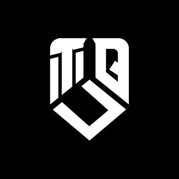 TUQ letter logo design on black background. TUQ creative initials letter logo concept. TUQ letter design.
