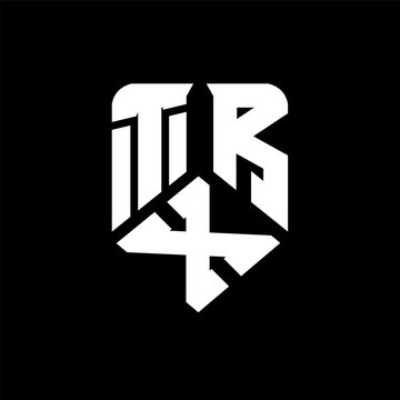 TXR letter logo design on black background. TXR creative initials letter logo concept. TXR letter design.
