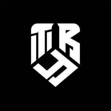 TYR letter logo design on black background. TYR creative initials letter logo concept. TYR letter design.
