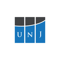 UNJ letter logo design on black background. UNJ creative initials letter logo concept. UNJ letter design.
