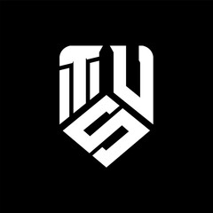TSU letter logo design on black background. TSU creative initials letter logo concept. TSU letter design.
