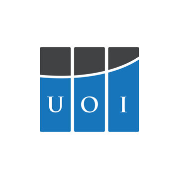 UOI letter logo design on black background. UOI creative initials letter logo concept. UOI letter design.
