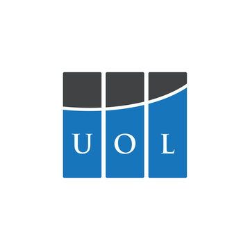 UOL letter logo design on black background. UOL creative initials letter logo concept. UOL letter design.

