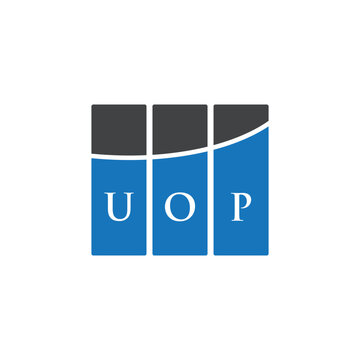 UOP letter logo design on black background. UOP creative initials letter logo concept. UOP letter design.
