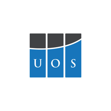 UOS letter logo design on black background. UOS creative initials letter logo concept. UOS letter design.
