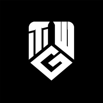 TGW letter logo design on black background. TGW creative initials letter logo concept. TGW letter design.
