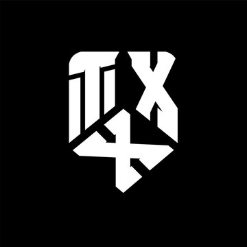 TXX letter logo design on black background. TXX creative initials letter logo concept. TXX letter design.
