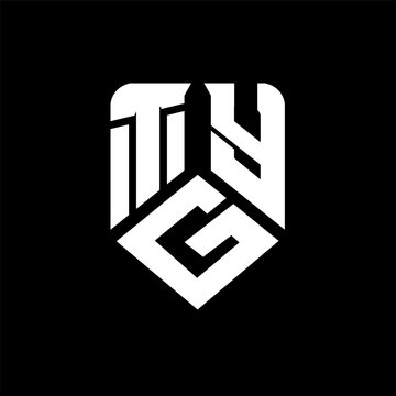 TGY letter logo design on black background. TGY creative initials letter logo concept. TGY letter design.
