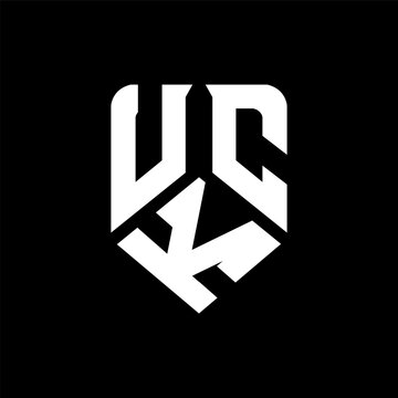UKC letter logo design on black background. UKC creative initials letter logo concept. UKC letter design.

