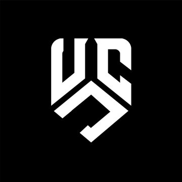 UJC letter logo design on black background. UJC creative initials letter logo concept. UJC letter design.
