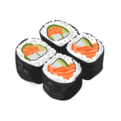 sushi with salmon
