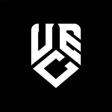UCE letter logo design on black background. UCE creative initials letter logo concept. UCE letter design.
