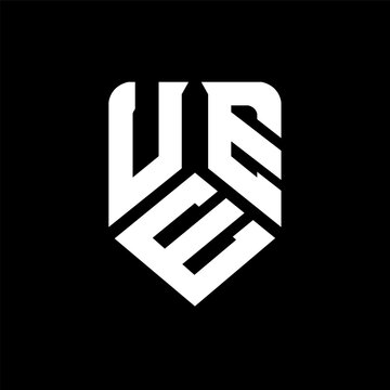 UEE letter logo design on black background. UEE creative initials letter logo concept. UEE letter design.
