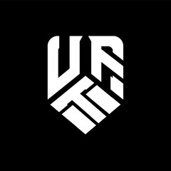 UTF letter logo design on black background. UTF creative initials letter logo concept. UTF letter design.
