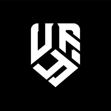 UYF letter logo design on black background. UYF creative initials letter logo concept. UYF letter design.
