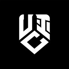UCI letter logo design on black background. UCI creative initials letter logo concept. UCI letter design.

