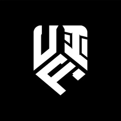 UFI letter logo design on black background. UFI creative initials letter logo concept. UFI letter design.
