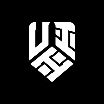 UII letter logo design on black background. UII creative initials letter logo concept. UII letter design.
