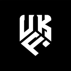 UFK letter logo design on black background. UFK creative initials letter logo concept. UFK letter design.
