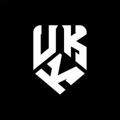 UKK letter logo design on black background. UKK creative initials letter logo concept. UKK letter design.
