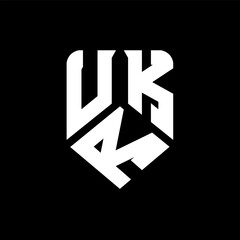 URK letter logo design on black background. URK creative initials letter logo concept. URK letter design.
 - obrazy, fototapety, plakaty