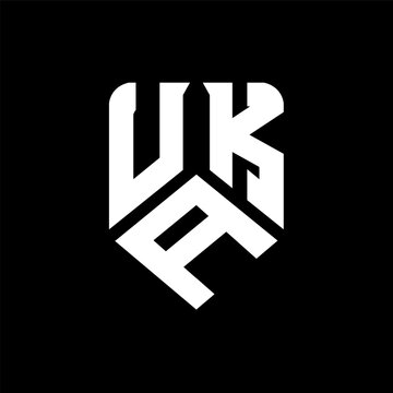 UAK letter logo design on black background. UAK creative initials letter logo concept. UAK letter design.
