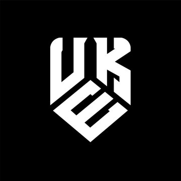 UEK letter logo design on black background. UEK creative initials letter logo concept. UEK letter design.
